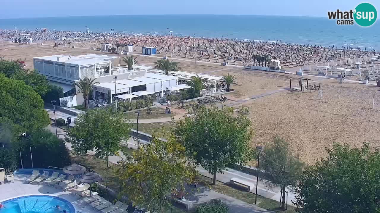 Web kamera Bibione plaža – pogled sa Ashanti ApartHotela