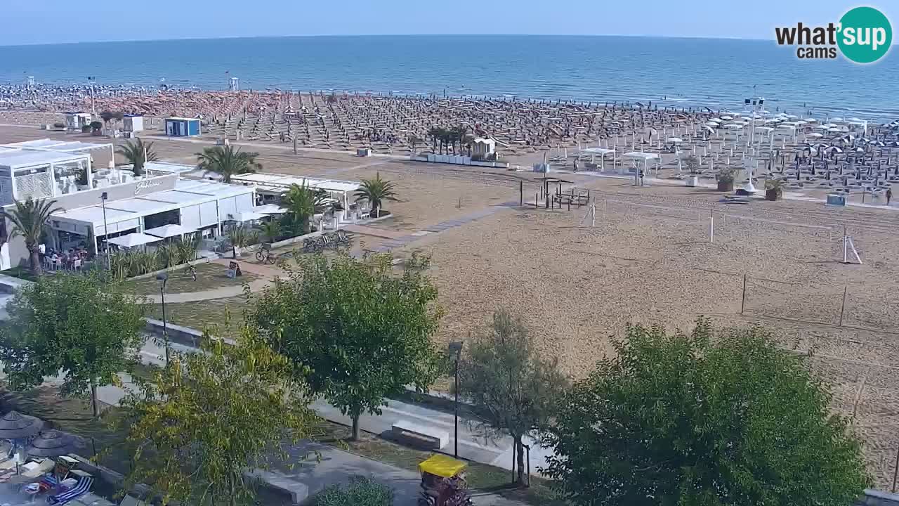 Spletna kamera Bibione plaža – pogled iz Ashanti ApartHotela