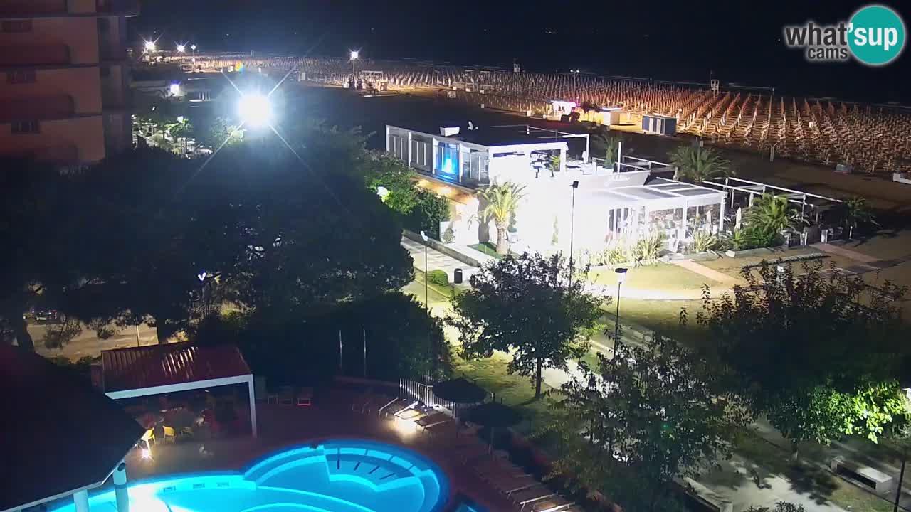 Web kamera Bibione plaža – pogled sa Ashanti ApartHotela