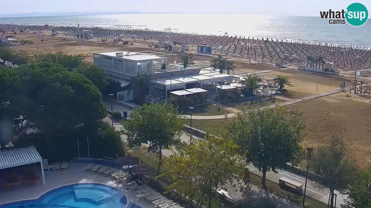 Webcam en direct plage de Bibione – vue depuis Ashanti ApartHotel