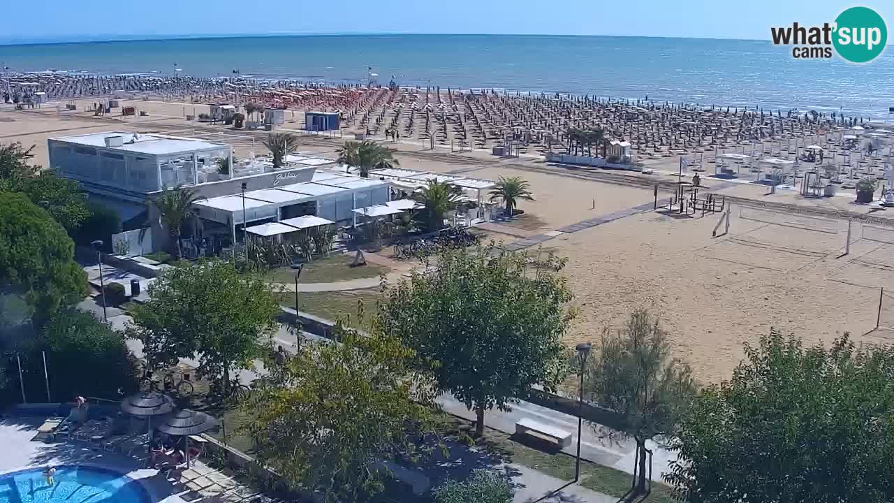 Webcam en direct plage de Bibione – vue depuis Ashanti ApartHotel