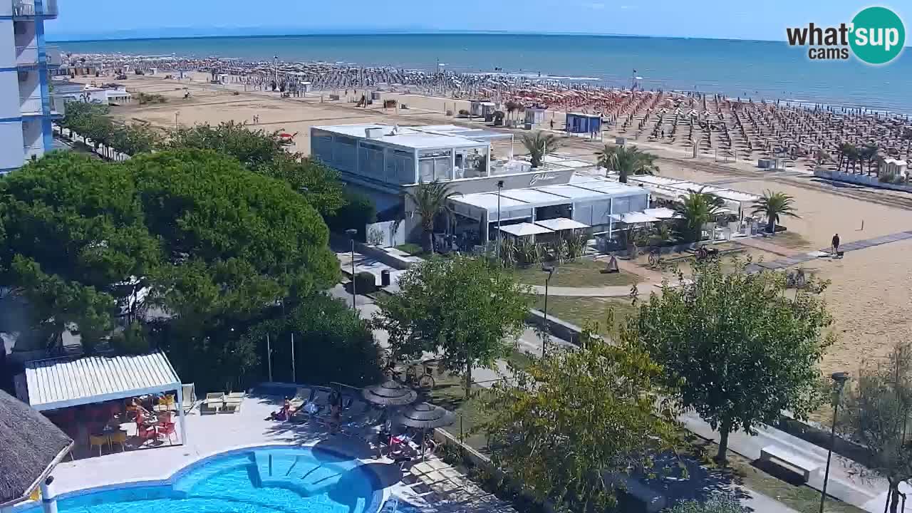 Webcam en vivo playa Bibione – vista desde Ashanti ApartHotel