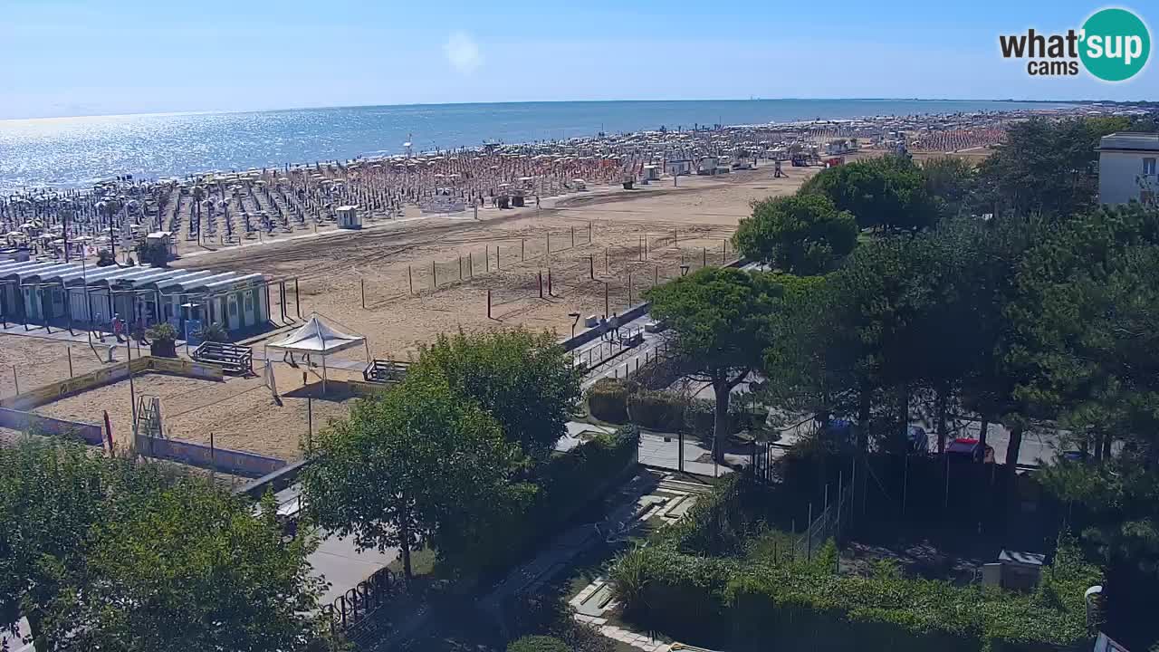 Spletna kamera Bibione plaža – pogled iz Ashanti ApartHotela
