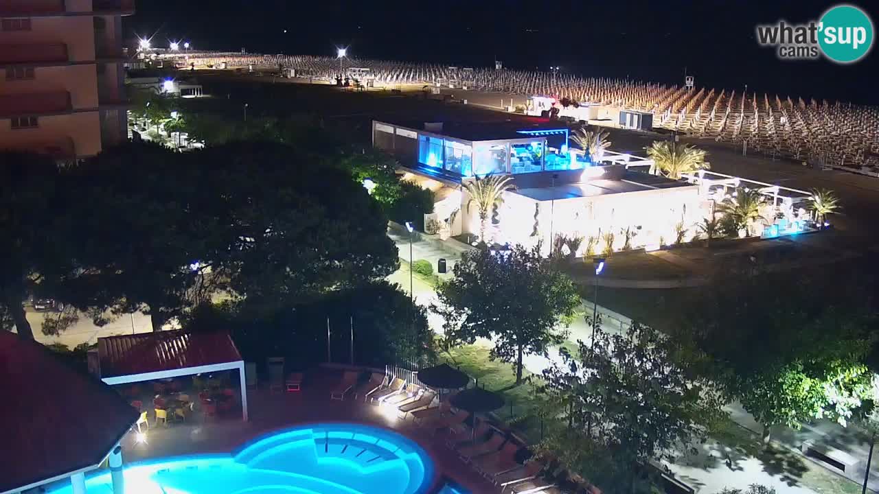 Webcam en direct plage de Bibione – vue depuis Ashanti ApartHotel