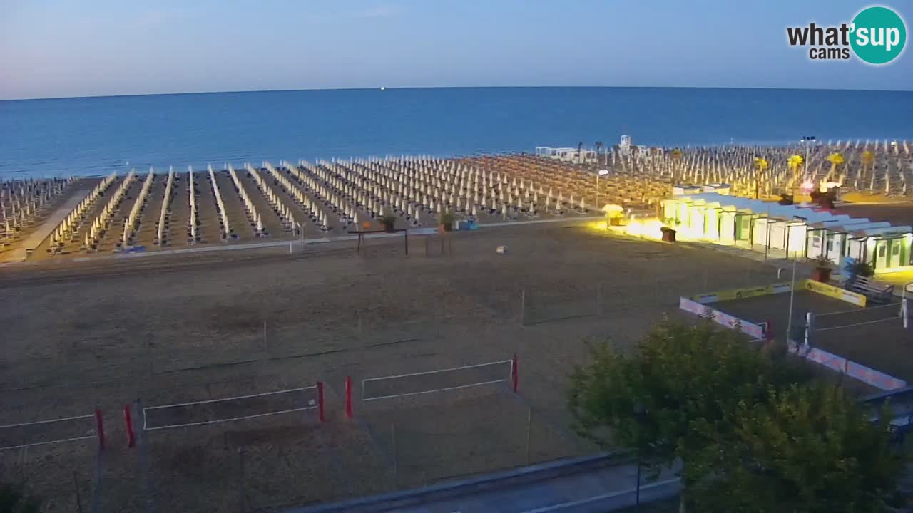 Webcam en direct plage de Bibione – vue depuis Ashanti ApartHotel
