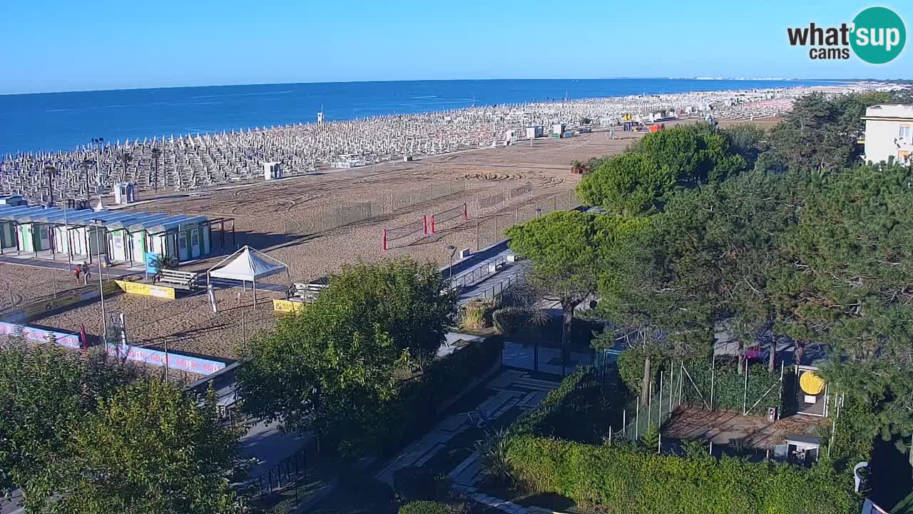 Webcam en direct plage de Bibione – vue depuis Ashanti ApartHotel