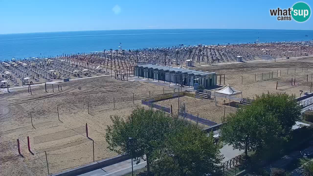 Webcam en direct plage de Bibione – vue depuis Ashanti ApartHotel