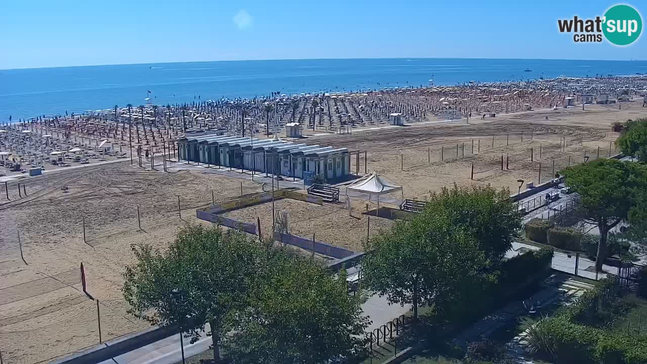 Spletna kamera Bibione plaža – pogled iz Ashanti ApartHotela