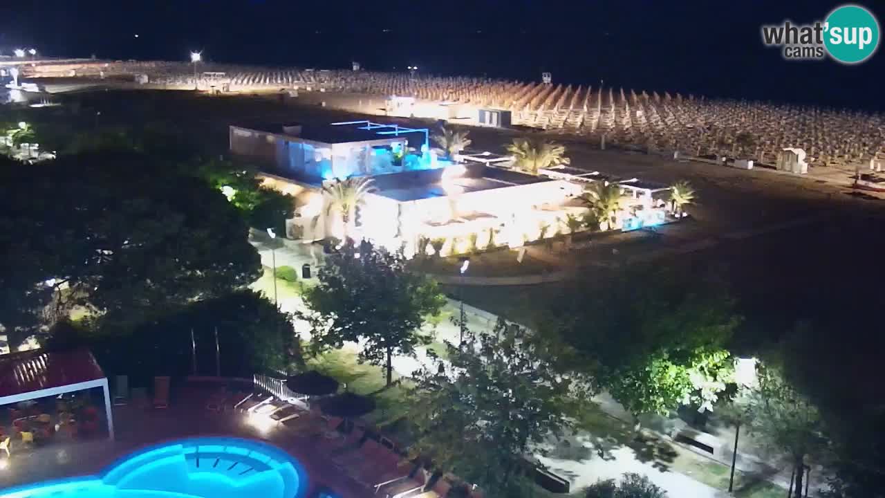 Webcam en direct plage de Bibione – vue depuis Ashanti ApartHotel