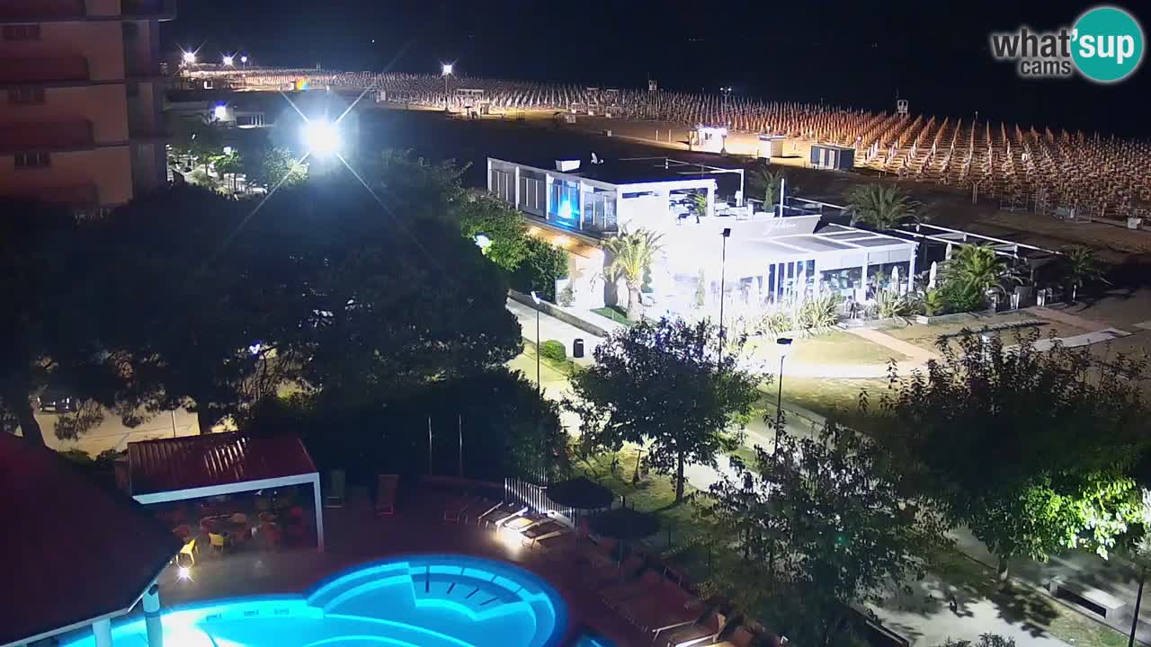 Webcam en vivo playa Bibione – vista desde Ashanti ApartHotel