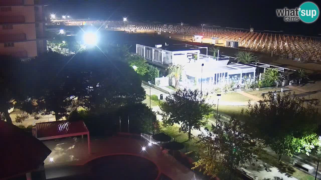 Webcam en direct plage de Bibione – vue depuis Ashanti ApartHotel