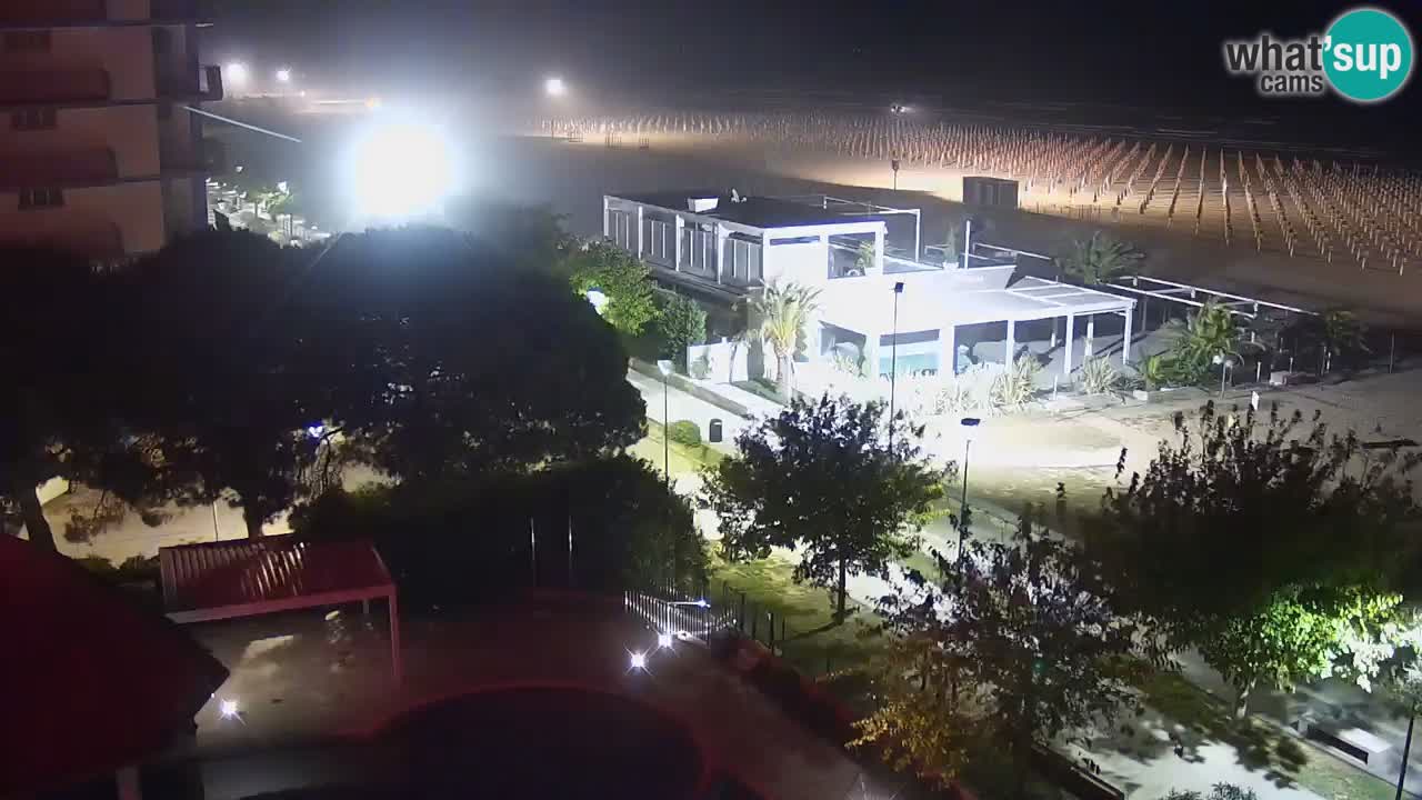 Webcam en direct plage de Bibione – vue depuis Ashanti ApartHotel