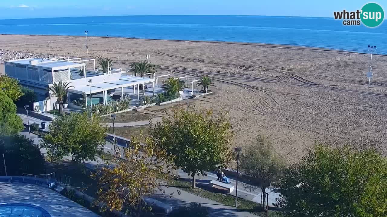 Webcam en direct plage de Bibione – vue depuis Ashanti ApartHotel