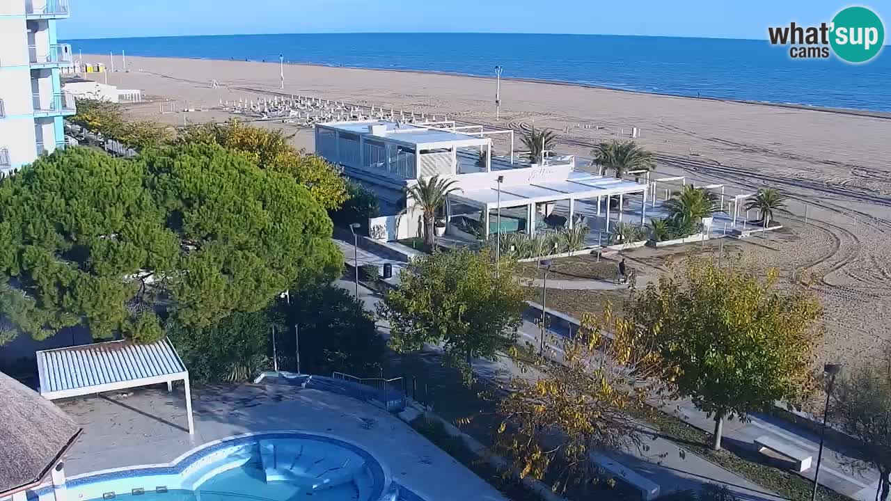 Webcam en vivo playa Bibione – vista desde Ashanti ApartHotel
