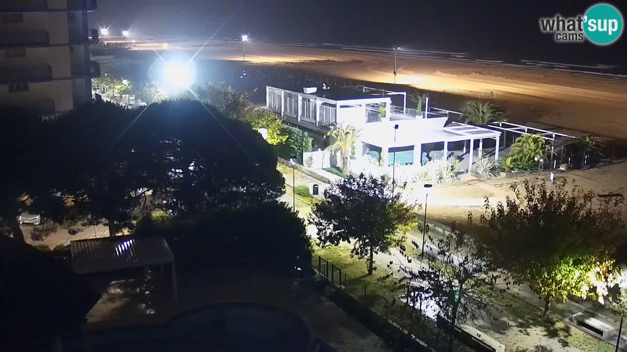 Spletna kamera Bibione plaža – pogled iz Ashanti ApartHotela