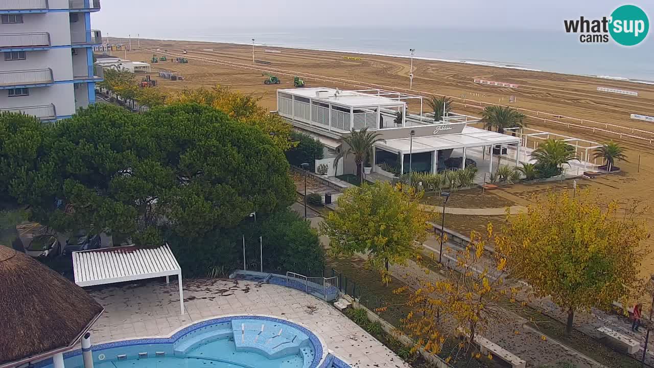 Webcam en direct plage de Bibione – vue depuis Ashanti ApartHotel