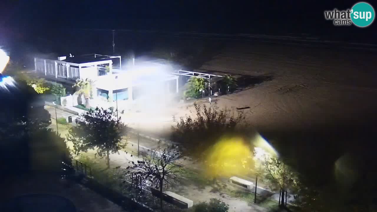 Spletna kamera Bibione plaža – pogled iz Ashanti ApartHotela