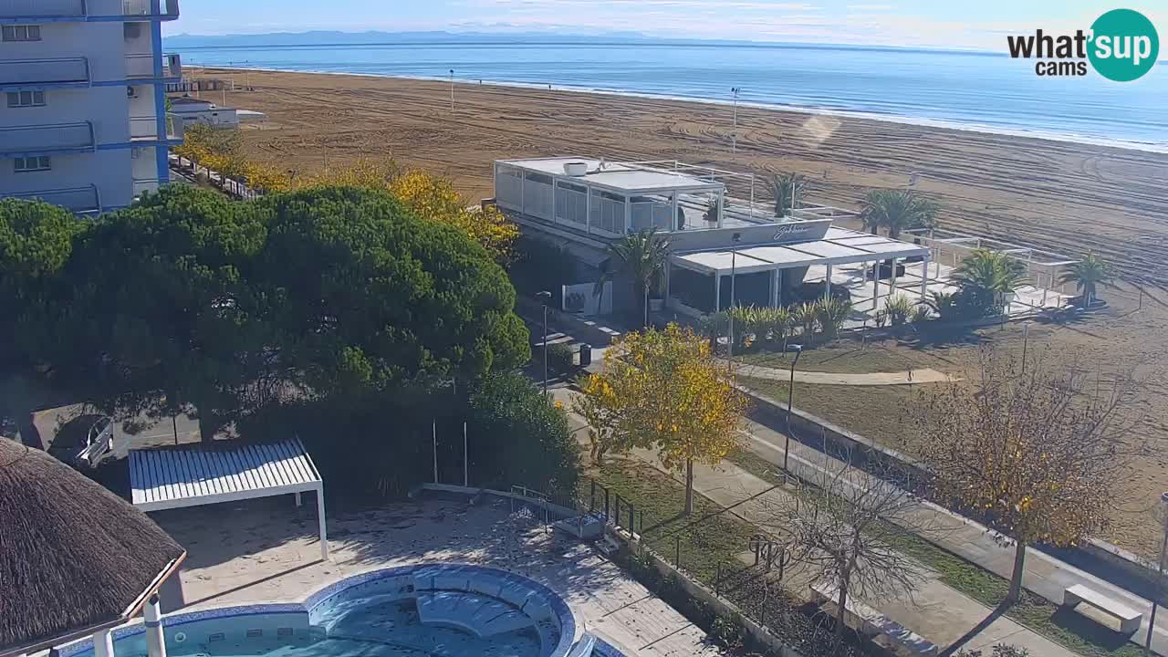 Webcam en vivo playa Bibione – vista desde Ashanti ApartHotel