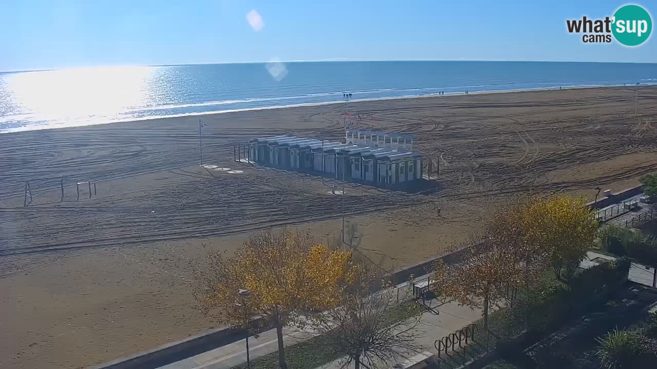 Spletna kamera Bibione plaža – pogled iz Ashanti ApartHotela