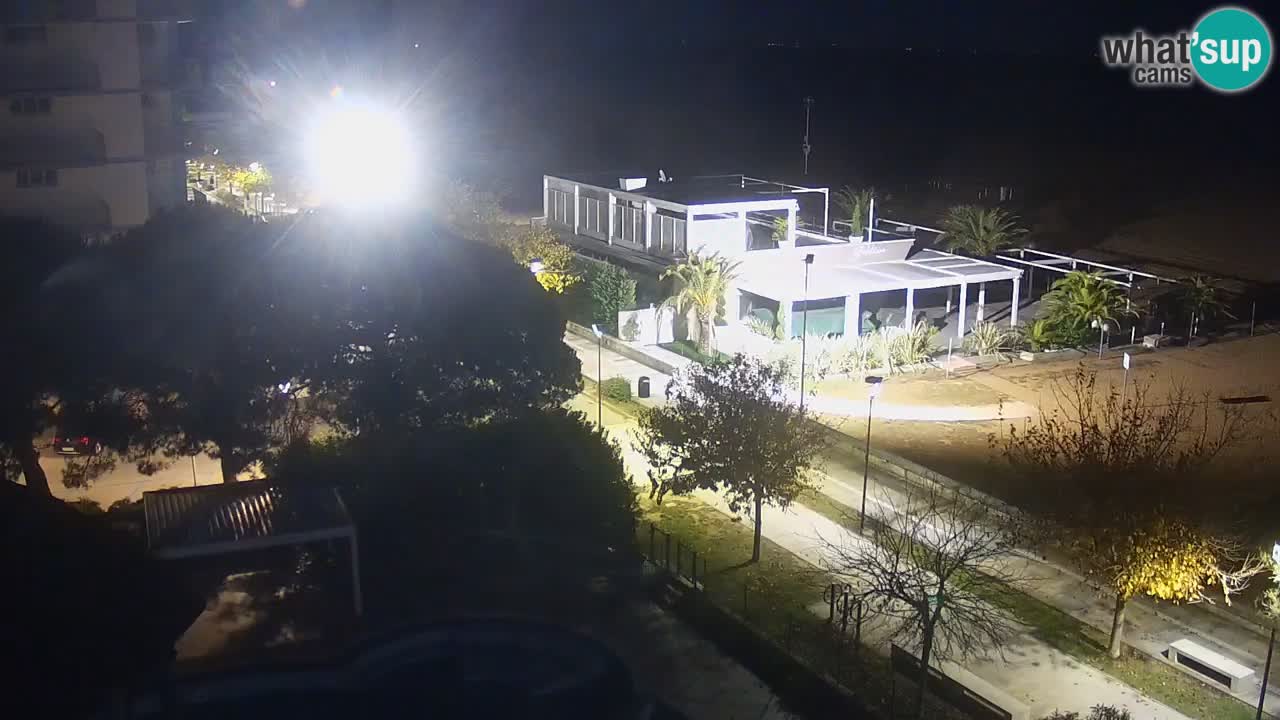 Spletna kamera Bibione plaža – pogled iz Ashanti ApartHotela