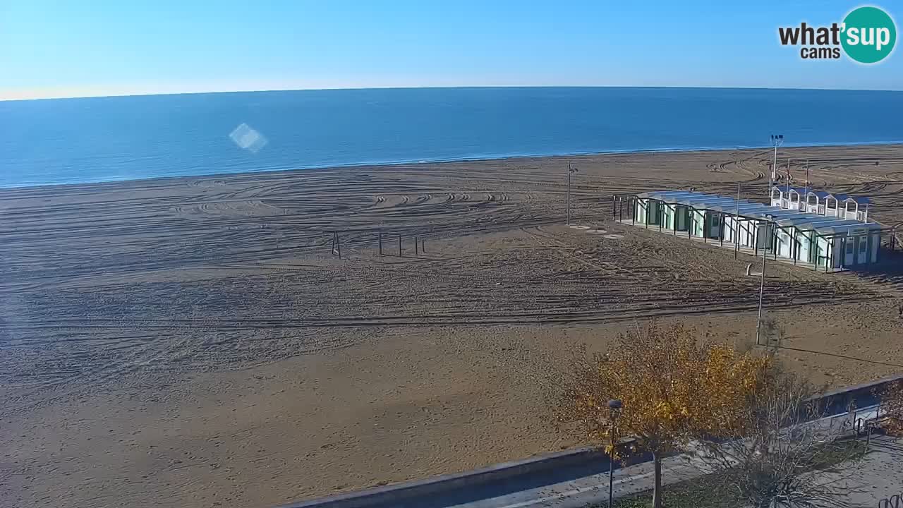 Spletna kamera Bibione plaža – pogled iz Ashanti ApartHotela