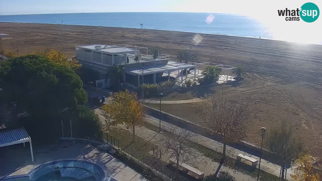 Webcam en vivo playa Bibione – vista desde Ashanti ApartHotel