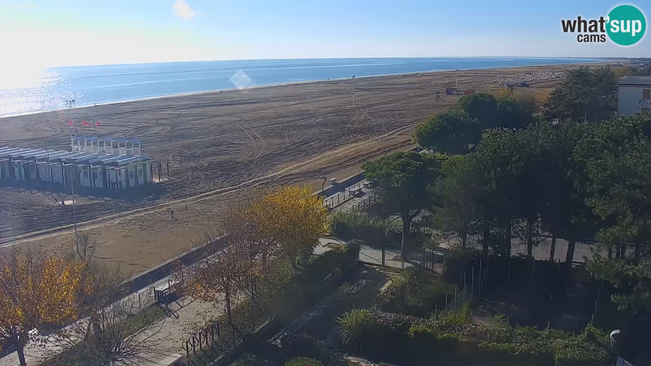 Spletna kamera Bibione plaža – pogled iz Ashanti ApartHotela