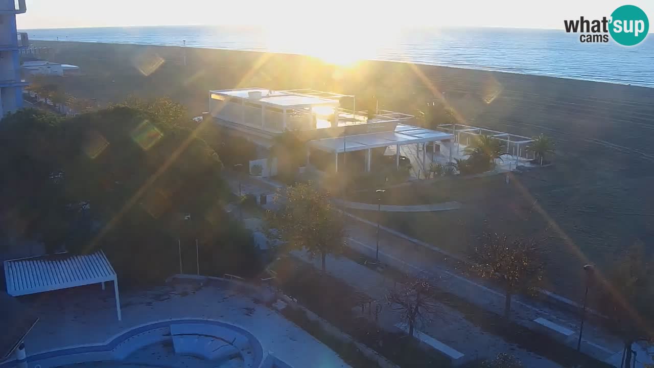 Webcam en vivo playa Bibione – vista desde Ashanti ApartHotel