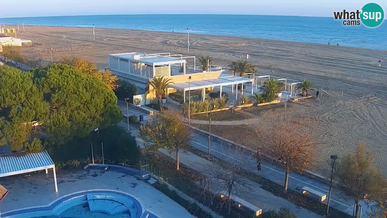 Webcam en direct plage de Bibione – vue depuis Ashanti ApartHotel