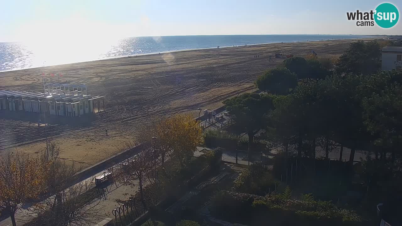 Spletna kamera Bibione plaža – pogled iz Ashanti ApartHotela