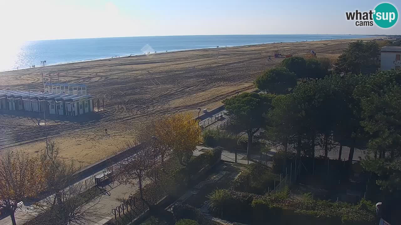 Spletna kamera Bibione plaža – pogled iz Ashanti ApartHotela