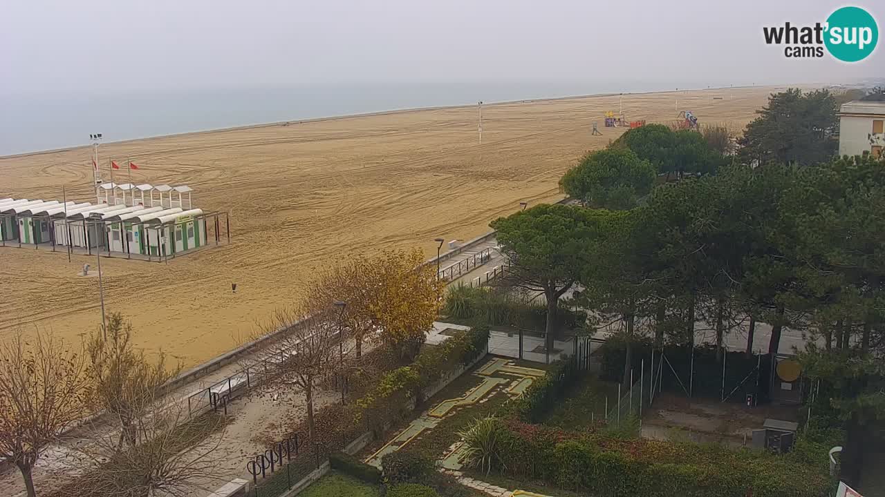 Spletna kamera Bibione plaža – pogled iz Ashanti ApartHotela