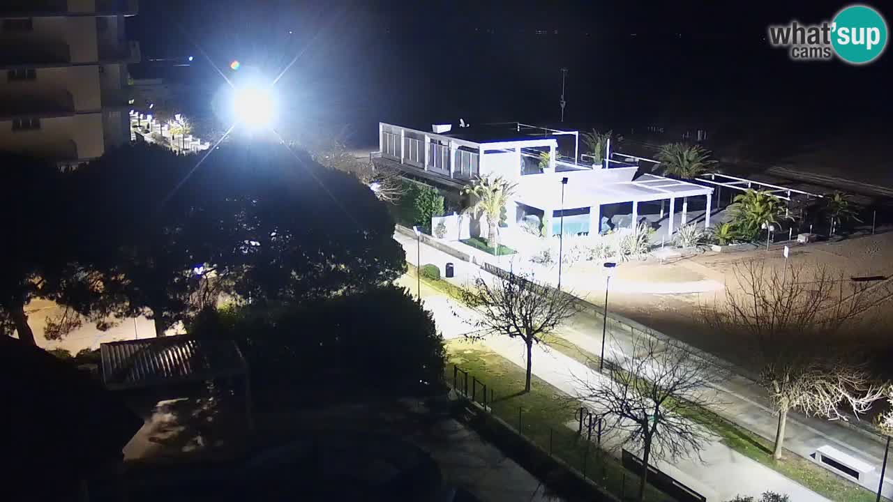 Spletna kamera Bibione plaža – pogled iz Ashanti ApartHotela