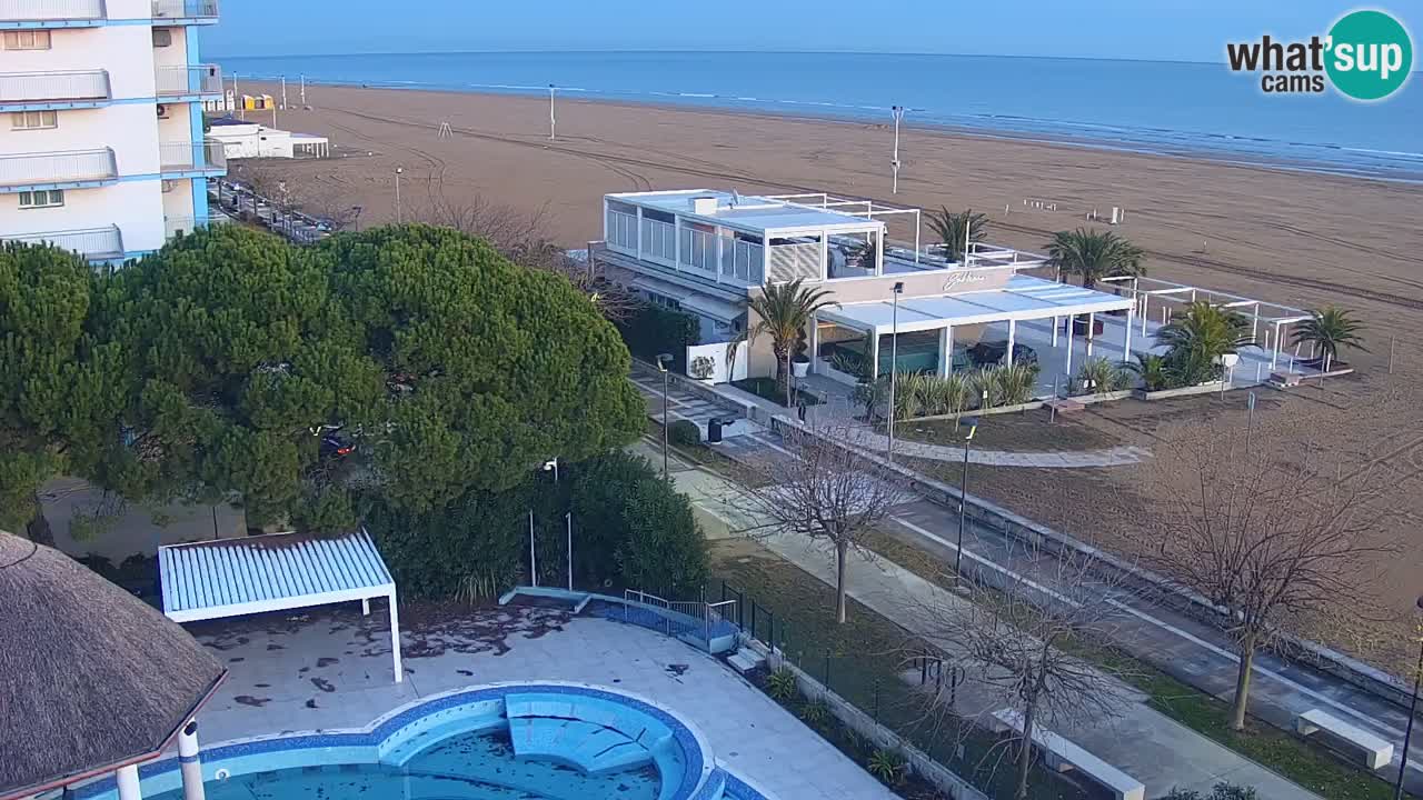 Webcam en vivo playa Bibione – vista desde Ashanti ApartHotel