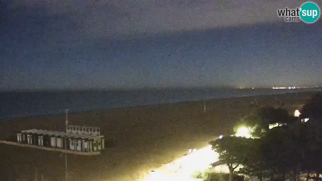 Spletna kamera Bibione plaža – pogled iz Ashanti ApartHotela