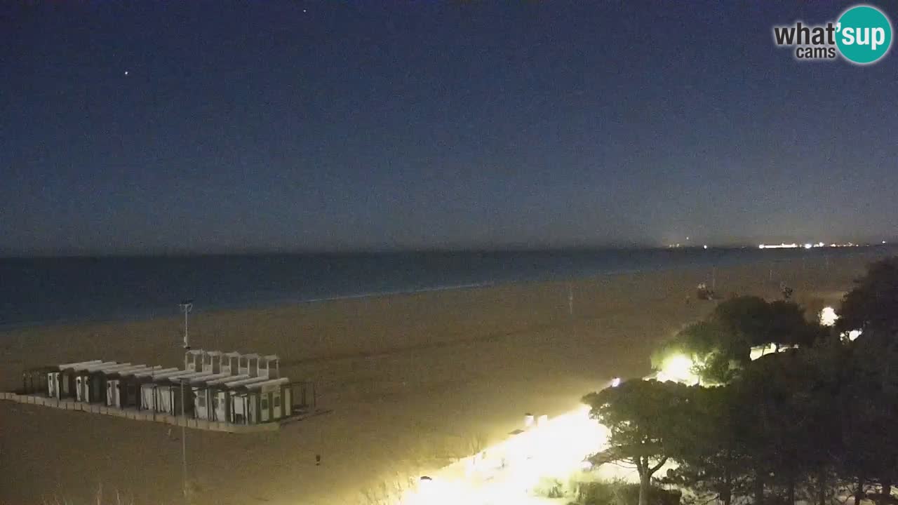 Spletna kamera Bibione plaža – pogled iz Ashanti ApartHotela