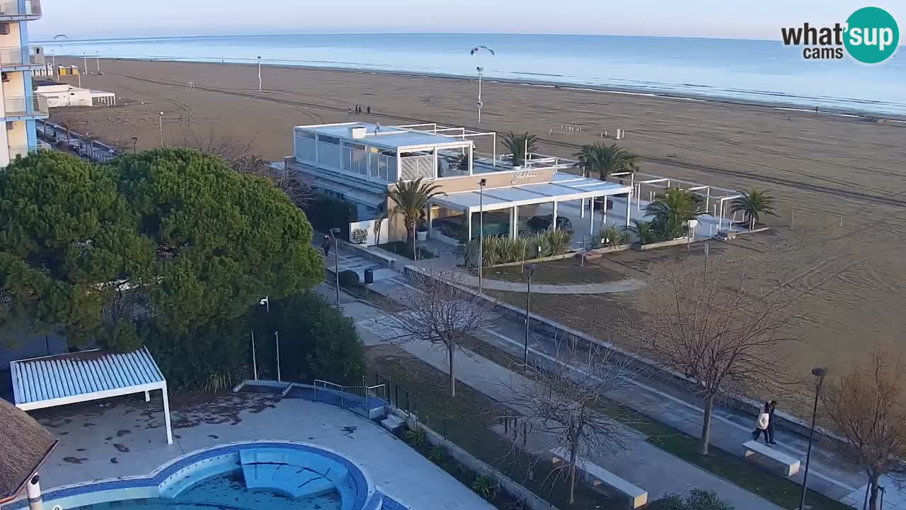 Webcam en direct plage de Bibione – vue depuis Ashanti ApartHotel