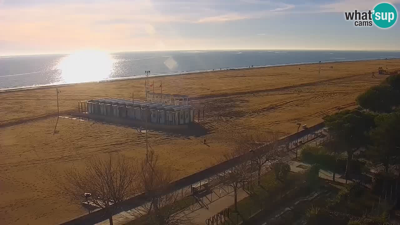 Spletna kamera Bibione plaža – pogled iz Ashanti ApartHotela
