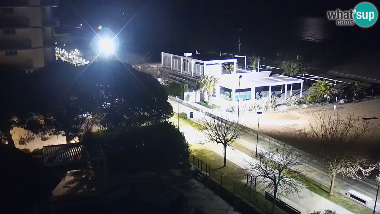 Spletna kamera Bibione plaža – pogled iz Ashanti ApartHotela