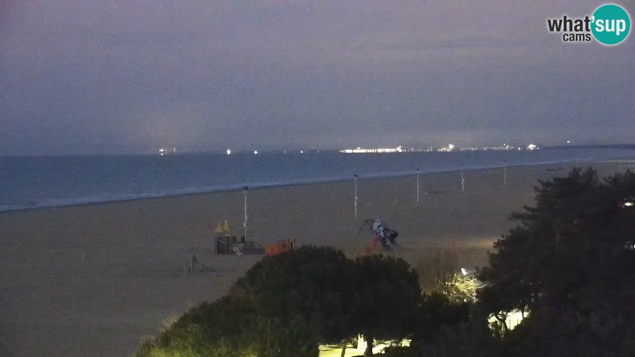 Webcam en direct plage de Bibione – vue depuis Ashanti ApartHotel