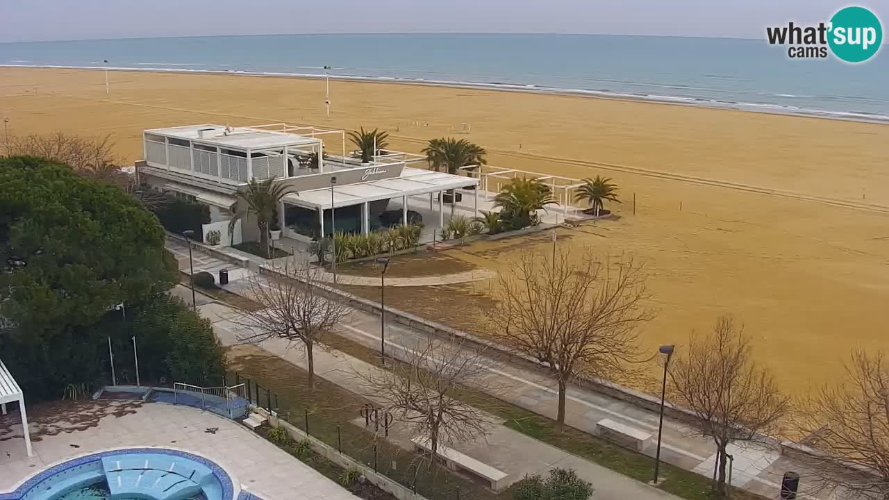 Webcam en direct plage de Bibione – vue depuis Ashanti ApartHotel