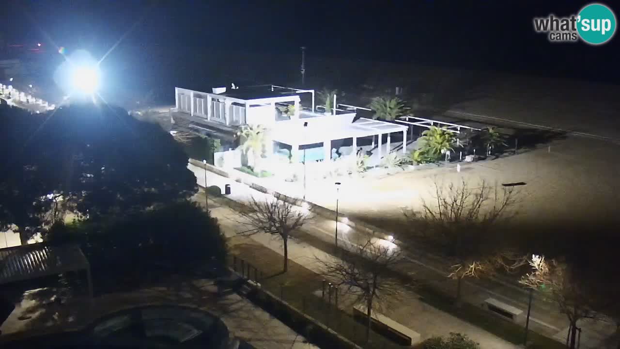 Spletna kamera Bibione plaža – pogled iz Ashanti ApartHotela