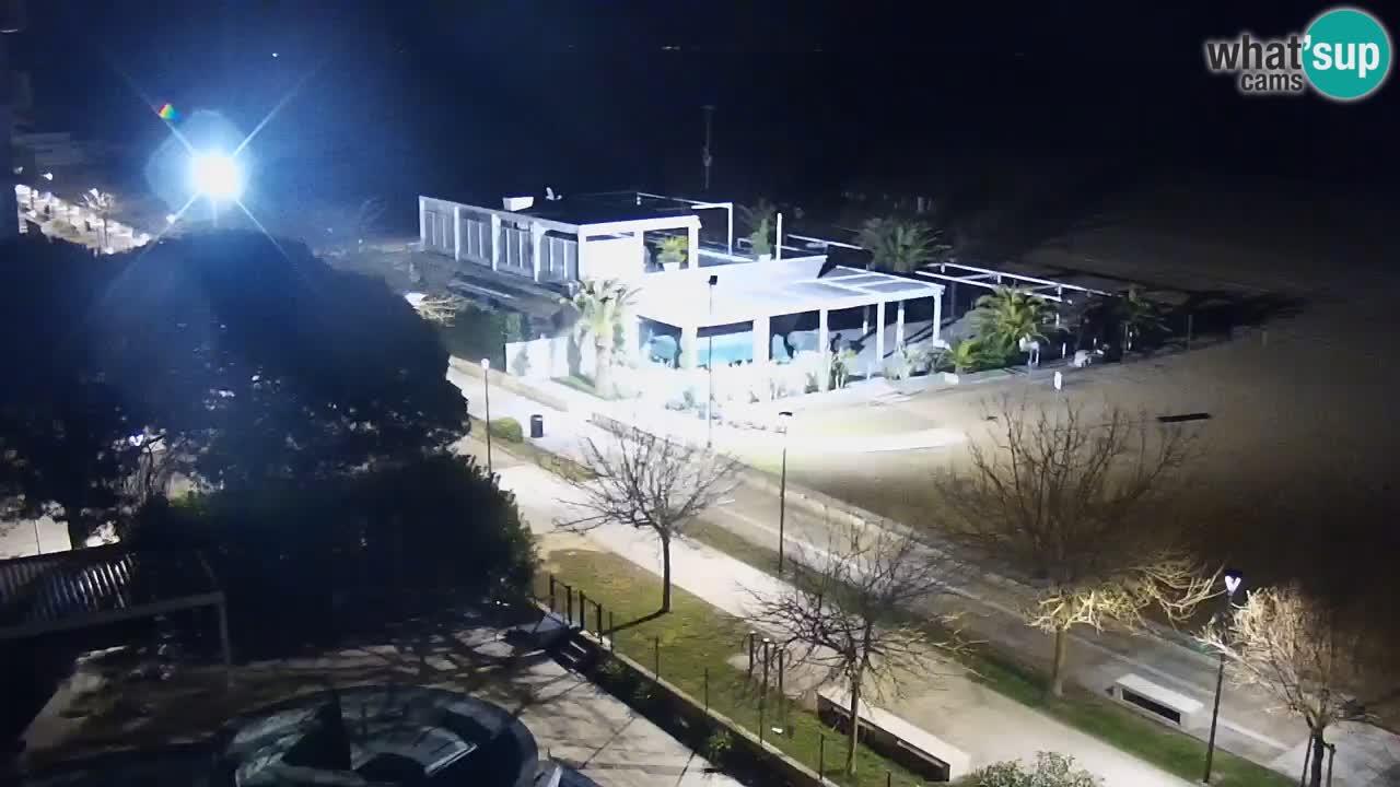 Spletna kamera Bibione plaža – pogled iz Ashanti ApartHotela