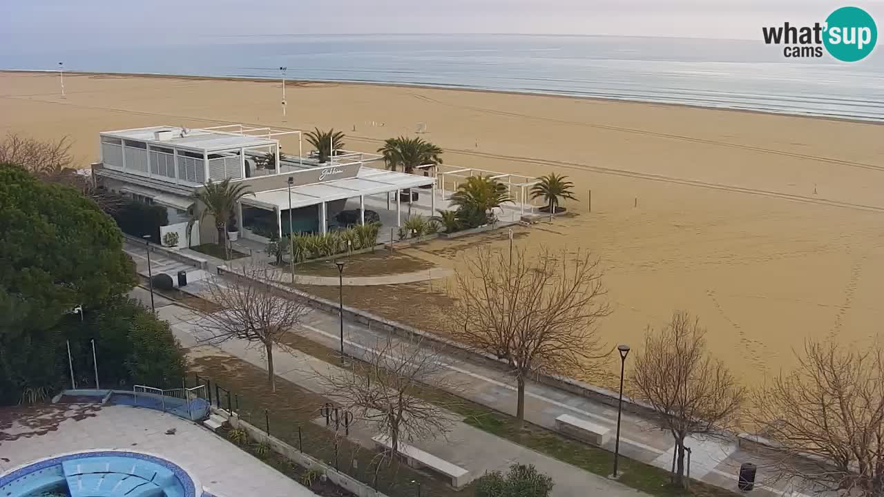 Spletna kamera Bibione plaža – pogled iz Ashanti ApartHotela