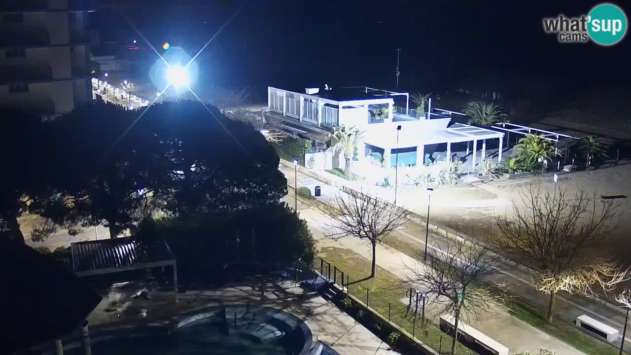 Spletna kamera Bibione plaža – pogled iz Ashanti ApartHotela