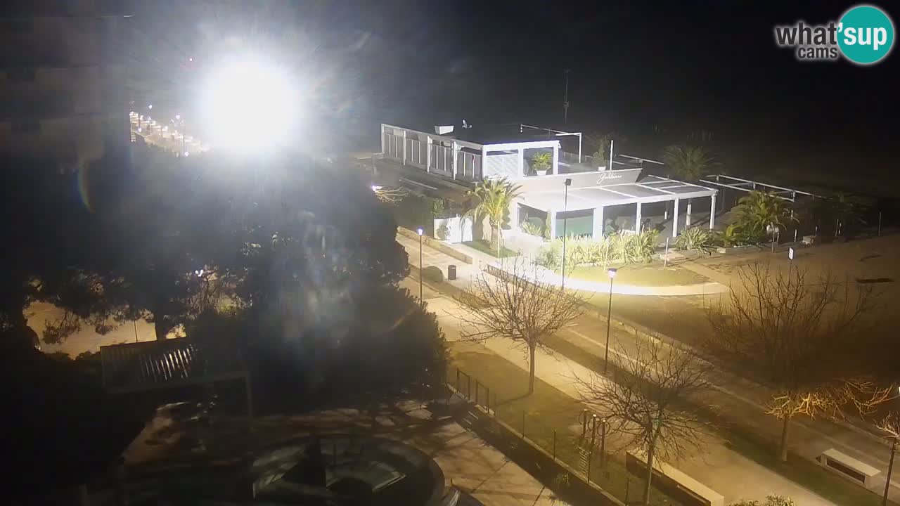 Spletna kamera Bibione plaža – pogled iz Ashanti ApartHotela