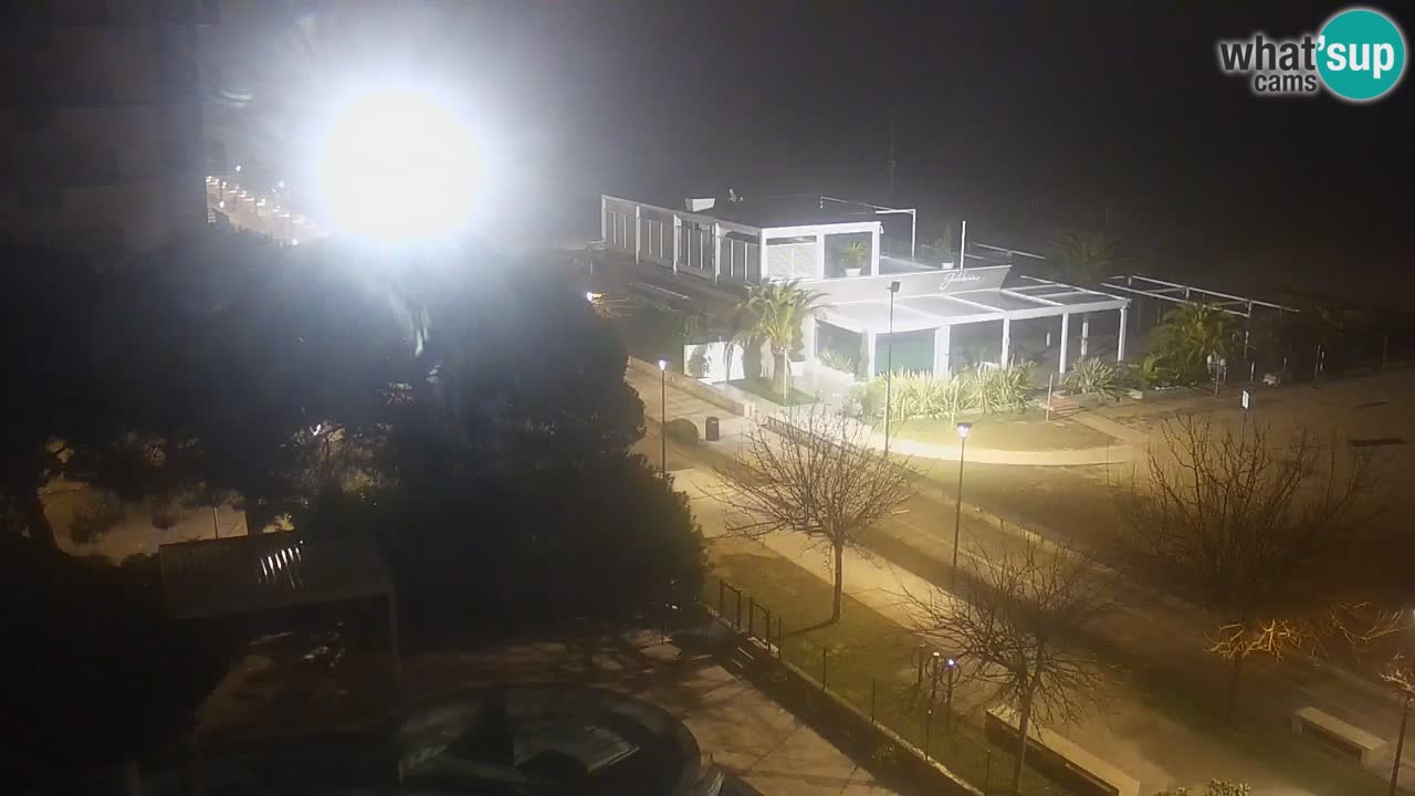 Spletna kamera Bibione plaža – pogled iz Ashanti ApartHotela