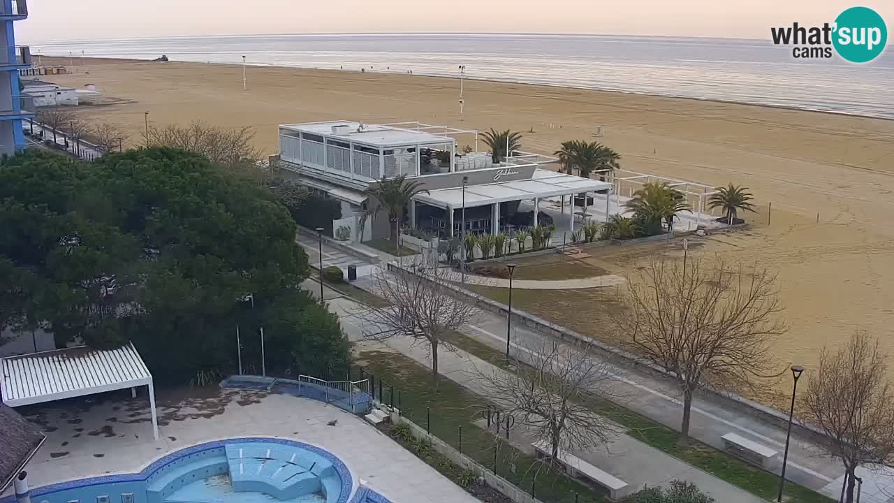 Spletna kamera Bibione plaža – pogled iz Ashanti ApartHotela
