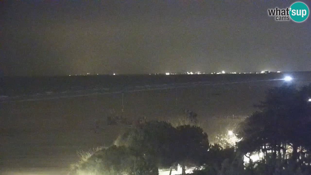 Spletna kamera Bibione plaža – pogled iz Ashanti ApartHotela