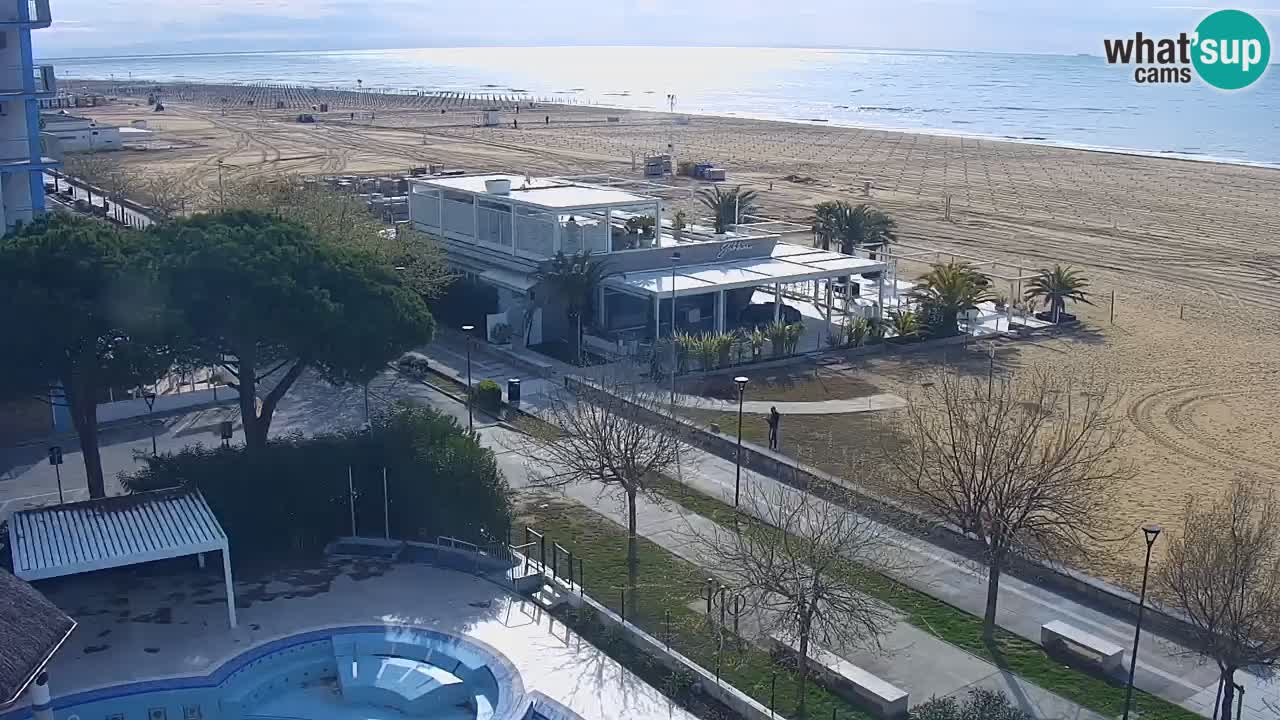 Spletna kamera Bibione plaža – pogled iz Ashanti ApartHotela